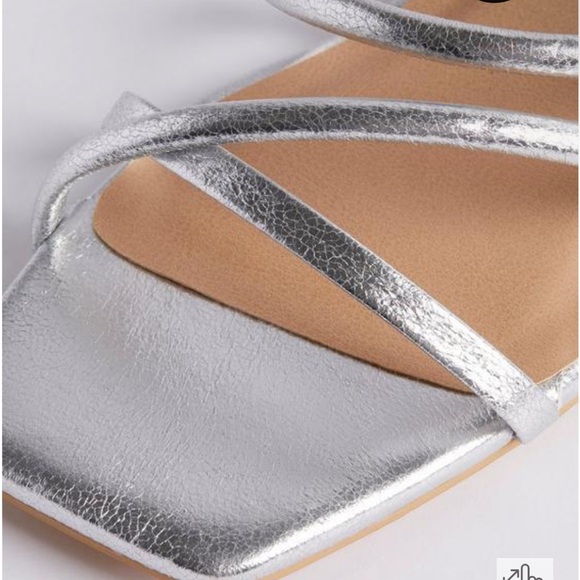 Torrid Silver Extra Wide Strappy Micro Block Heel Sandals - Picture 5 of 12